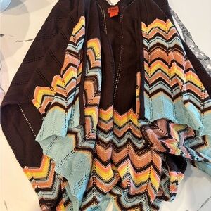 Missoni Multicolor Chevron Poncho